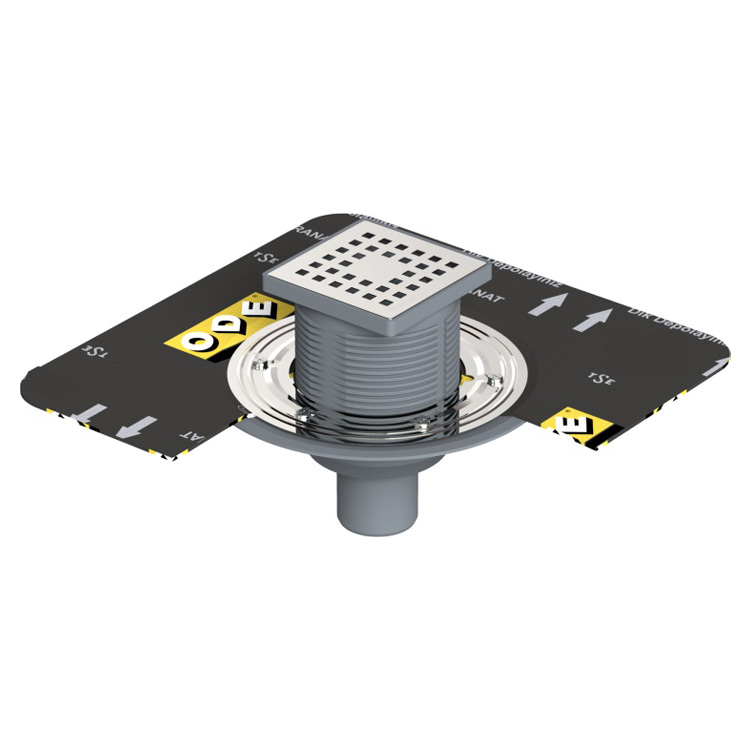 10x10 cm Plastik Çerçeveli Bitüm Membranlı (EPDM) Takım Süzgeç / Alt Çıkış